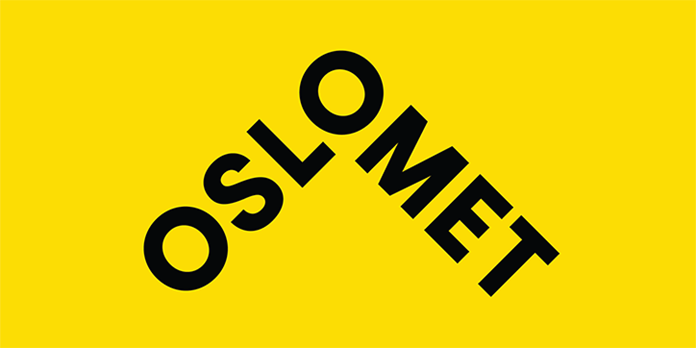 OsloMet-logo på gul bakgrunn