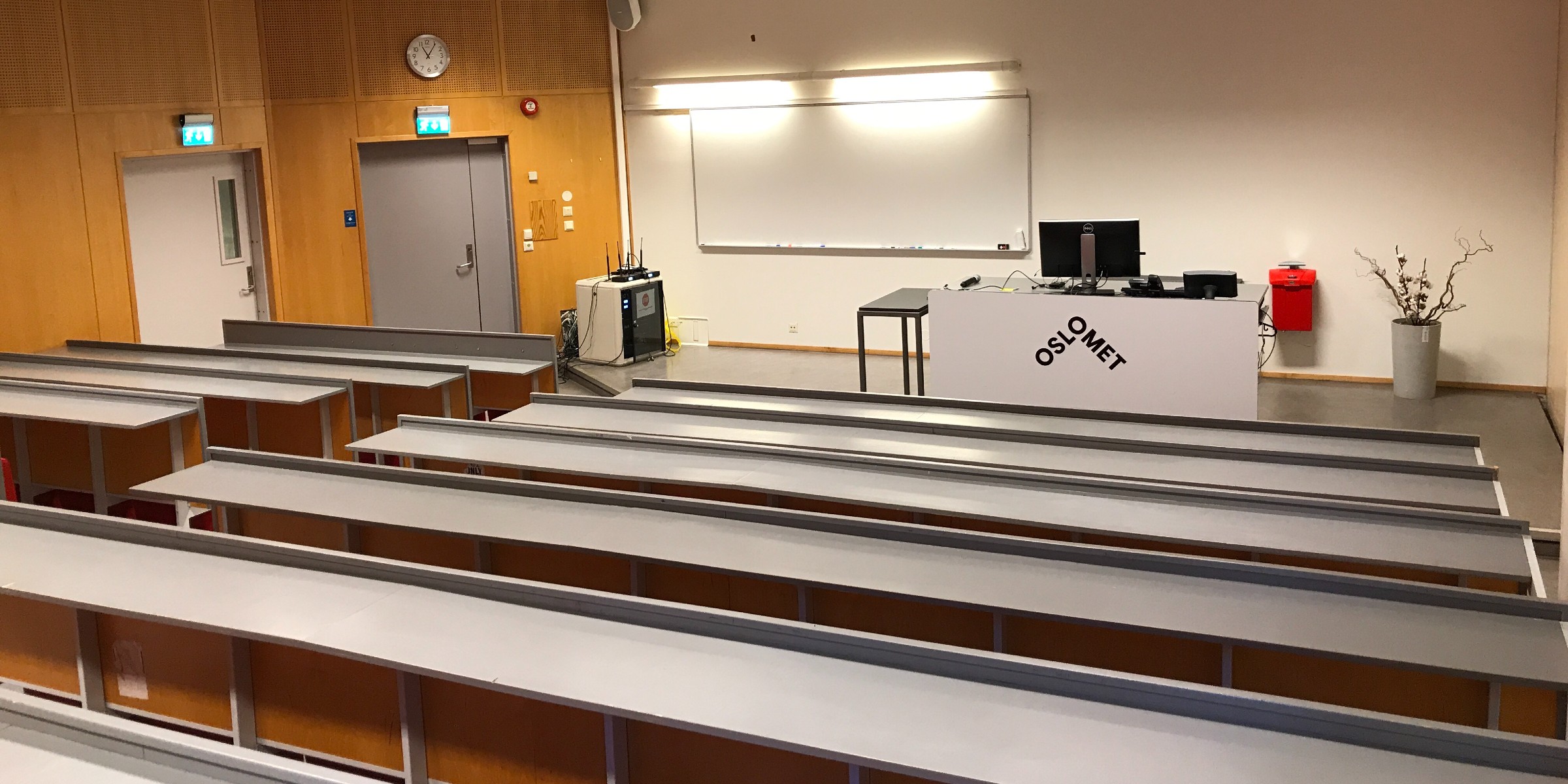 Foto av undervisningsrom ved OsloMet.