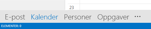 Skjermbilde: Velg kalender