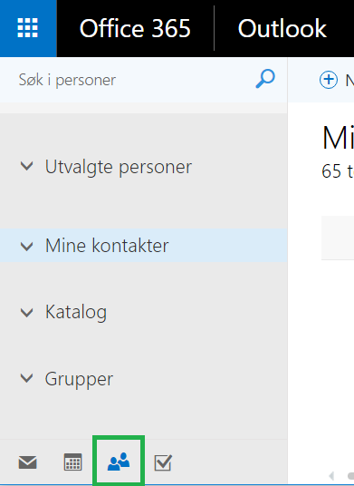 Skjermbilde Outlook Online