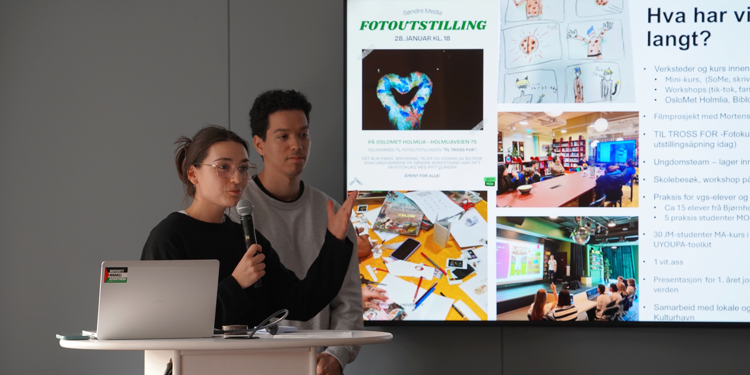  Darin Hagi Hamdo og Isac Tvedt presenterar.